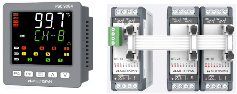 PID DINRail Master Temperature Controller w/Expandable Slave, 8-Channel Scanner Data Logger. Mimic  Cape