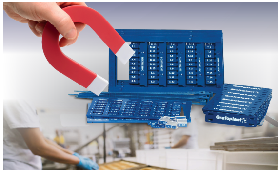 Grafoplast metalised detectable tag for food industry