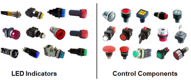LED Indicators & Control Components. Mimic Cape