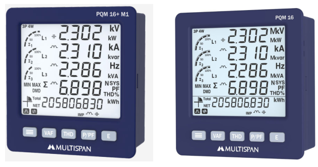 Power Meters PQM-16  &  PQM 16+M1